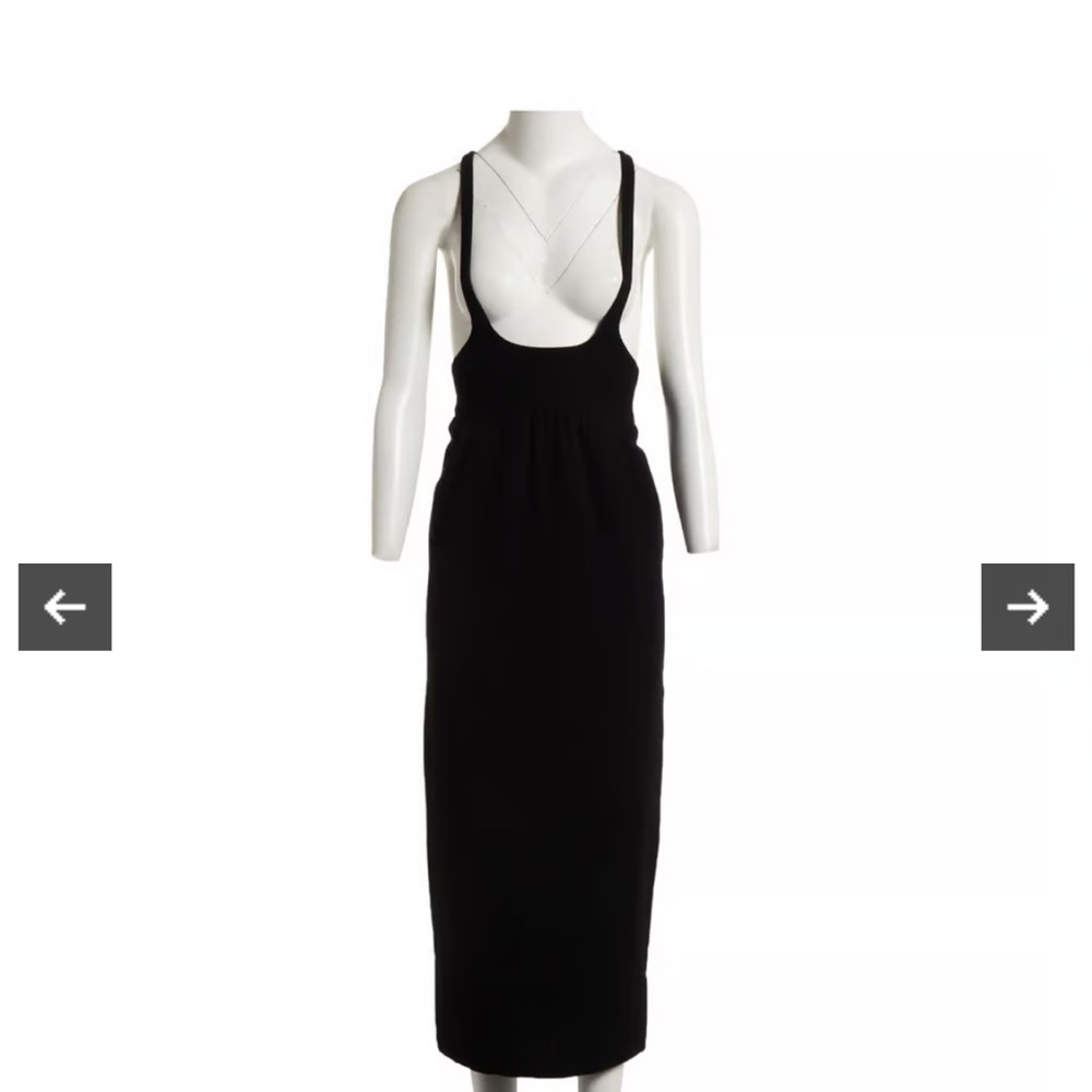 CHANEL VINTAGE 93A Apron Maxi Wool Dress! Accessory not included